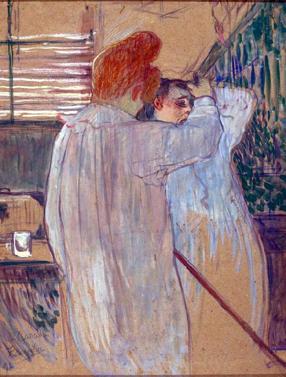 Henri de toulouse-lautrec Woman Combing her Hair Norge oil painting art